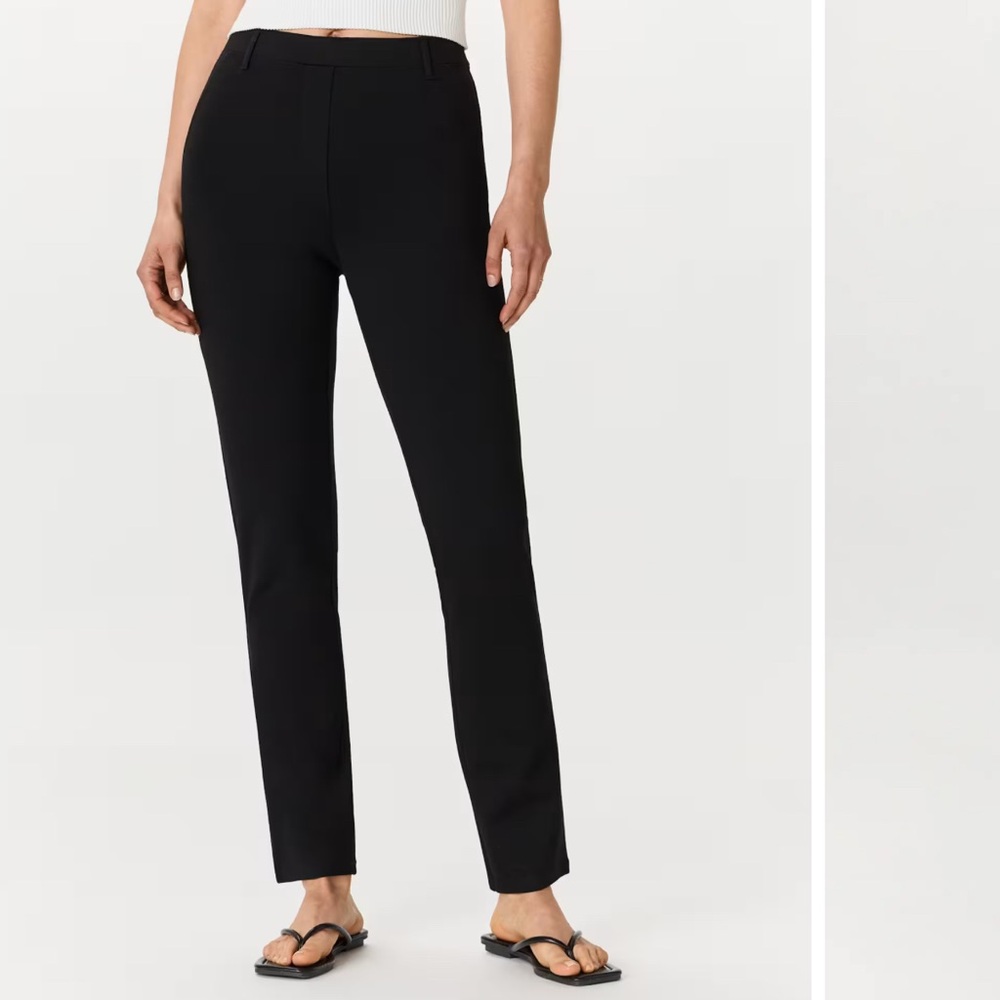 Quince Ultra Stretch Black Straight Leg Pants